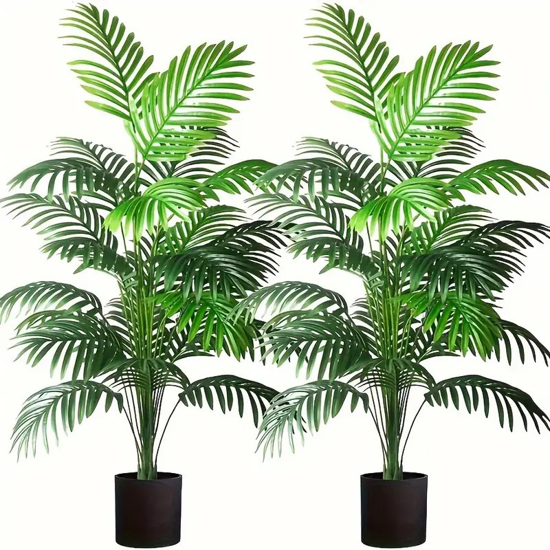 Ficus Lyrata Tree - 24 foglie Areca Palm Piante artificiali