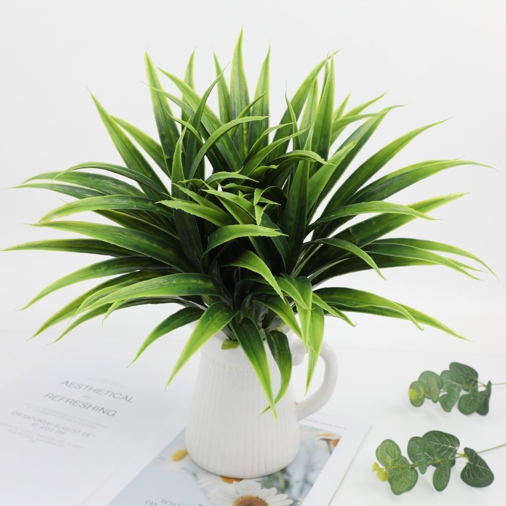 Spider Plant Hanging - Foglie di orchidea artificiali realistiche da