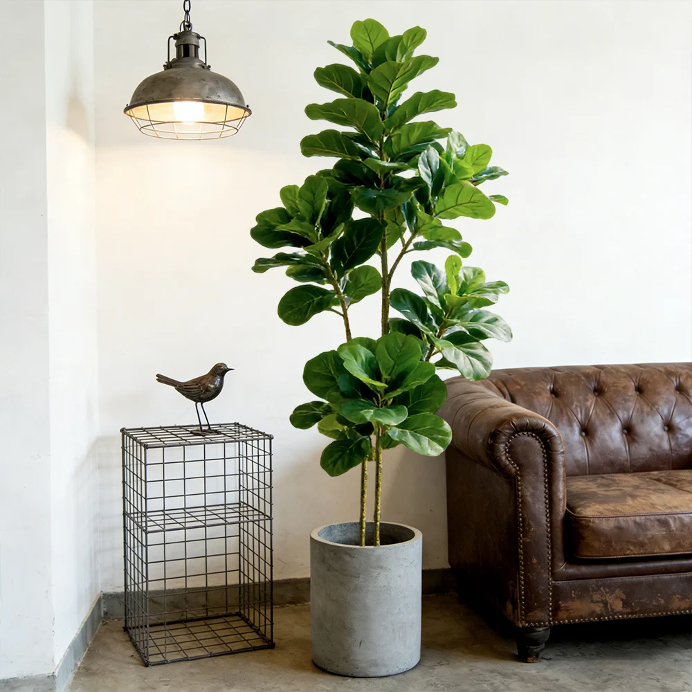 Ficus Lyrata Tree - Albero di Ficus Lyrata Artificiale 64/122cm,