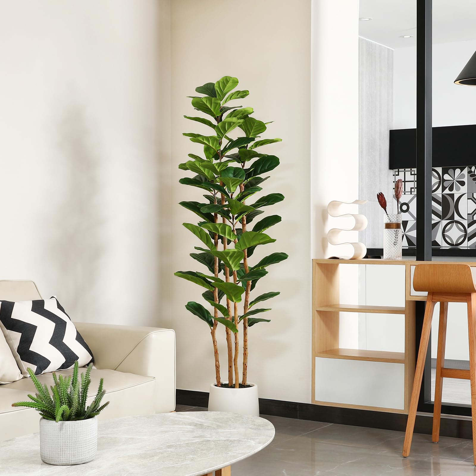 Albero di fico artificiale con - Ficus Lyrata Tree recensione e prezzo